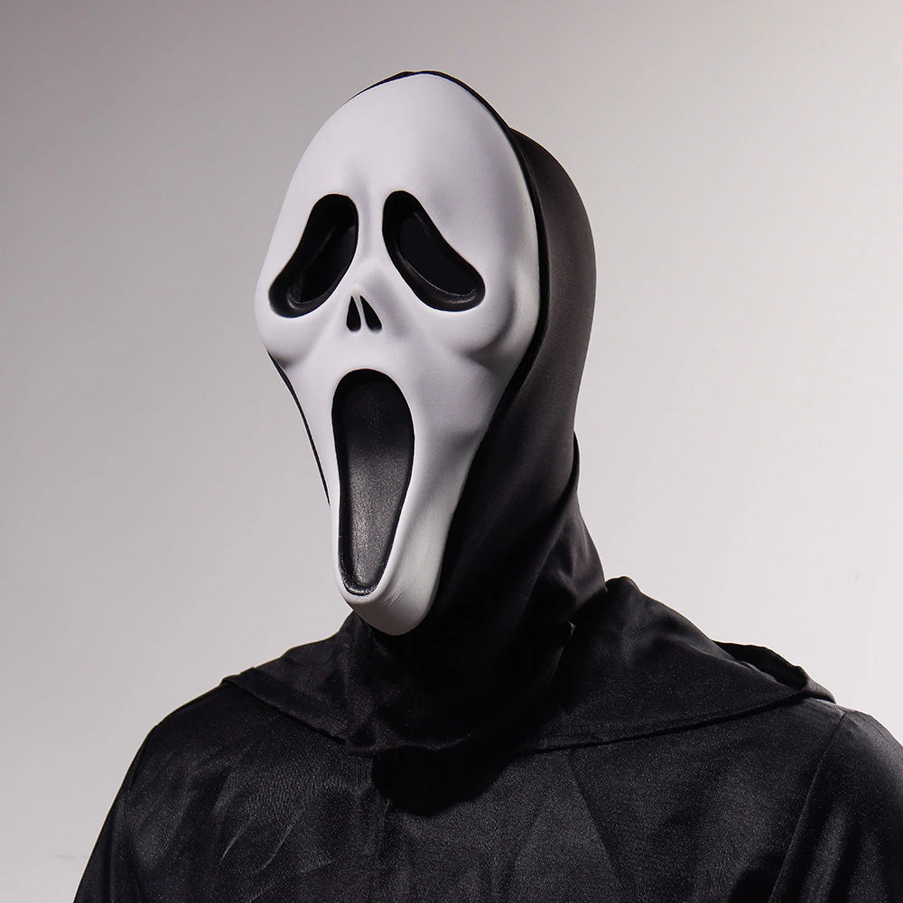 Ikonische Ghostface-Horrormaske für Halloween-Kostüm