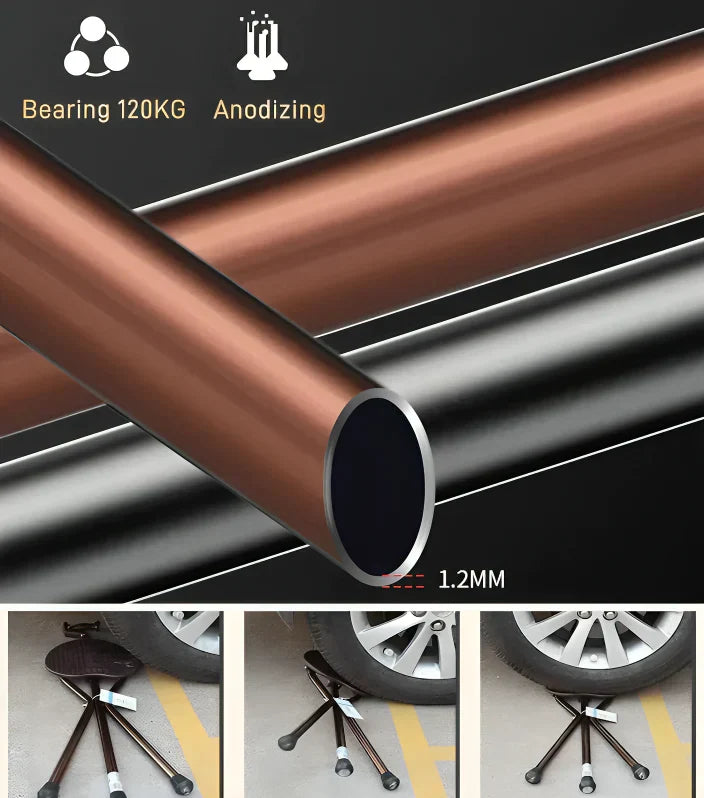 CrutchSeat™ | 2-in-1 walking stick and foldable seat
