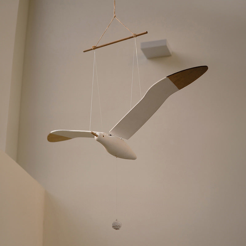 CoastalCrafts™ | Handcrafted Wooden Seagull Hanging Ornament