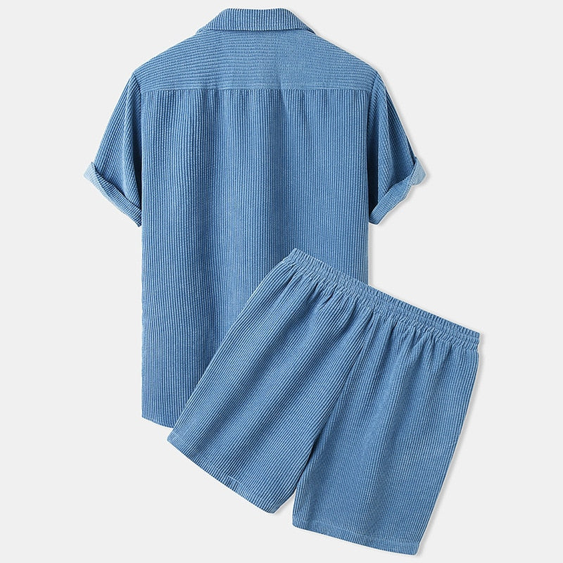Magnus™ – Men's Summer Set with Short Sleeve Shirt & Shorts