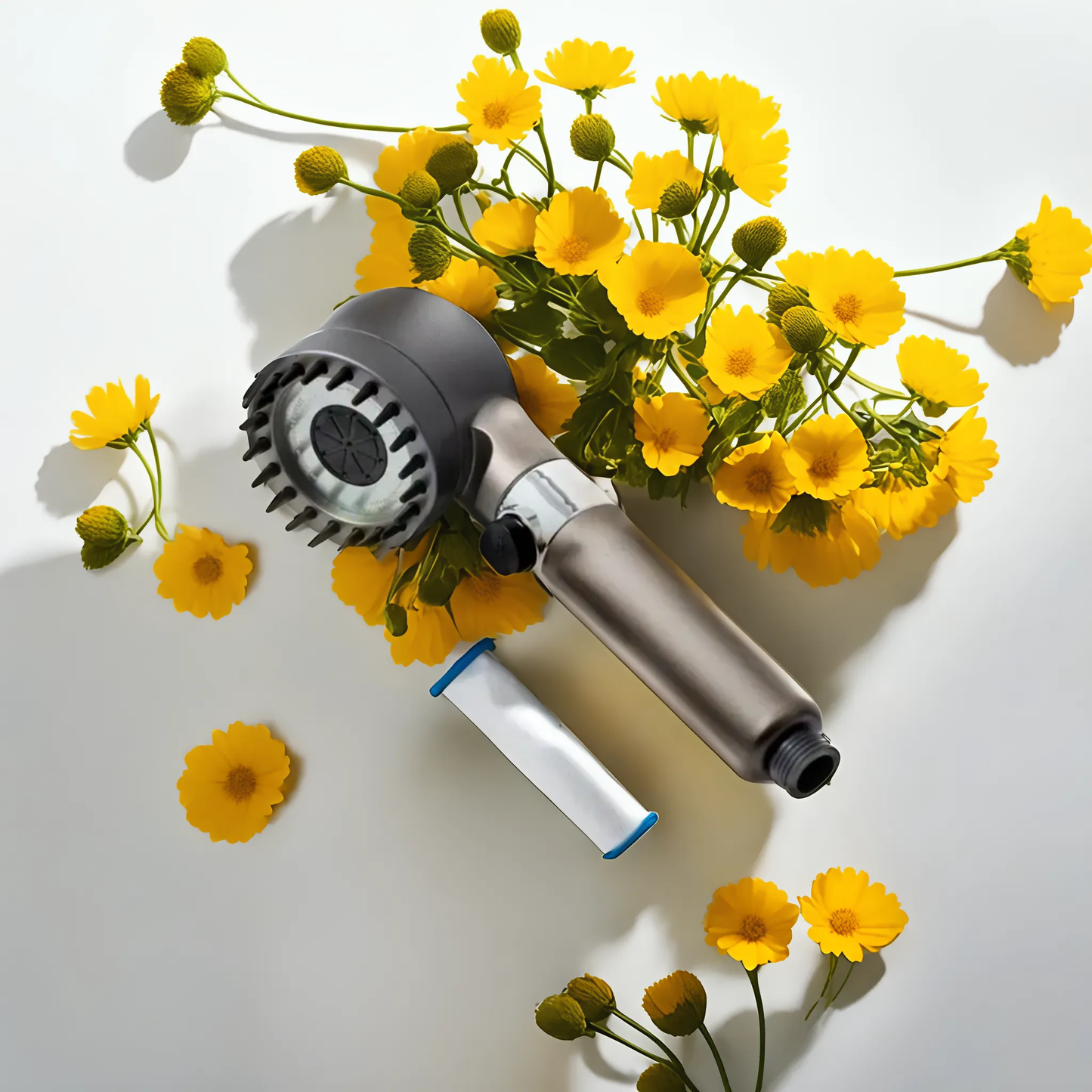 Intelligent shower head with integrated water filter system
