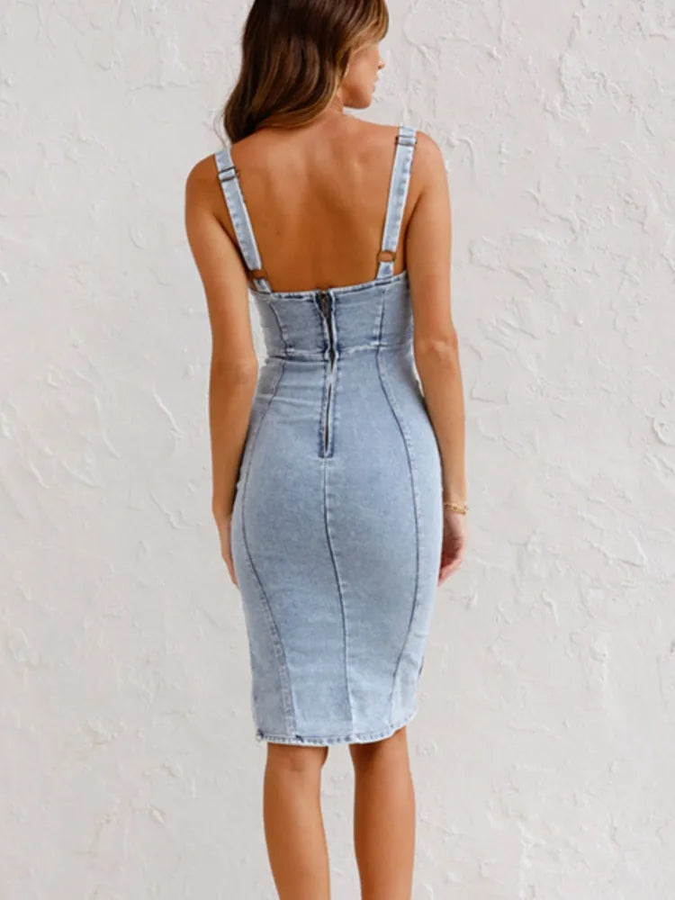 Mirabella™ | Denim dress with adjustable straps