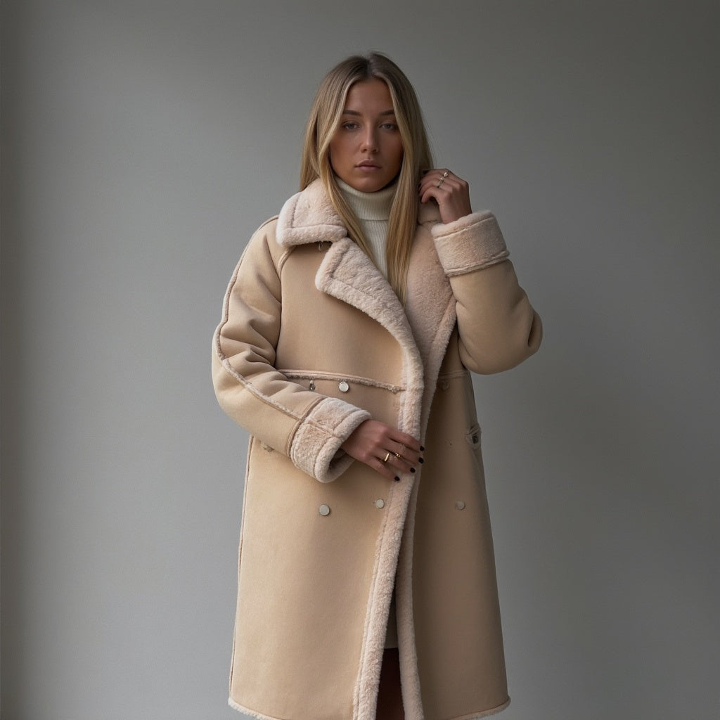 Luxeon™ | Elegant winter coat made of high-quality suede