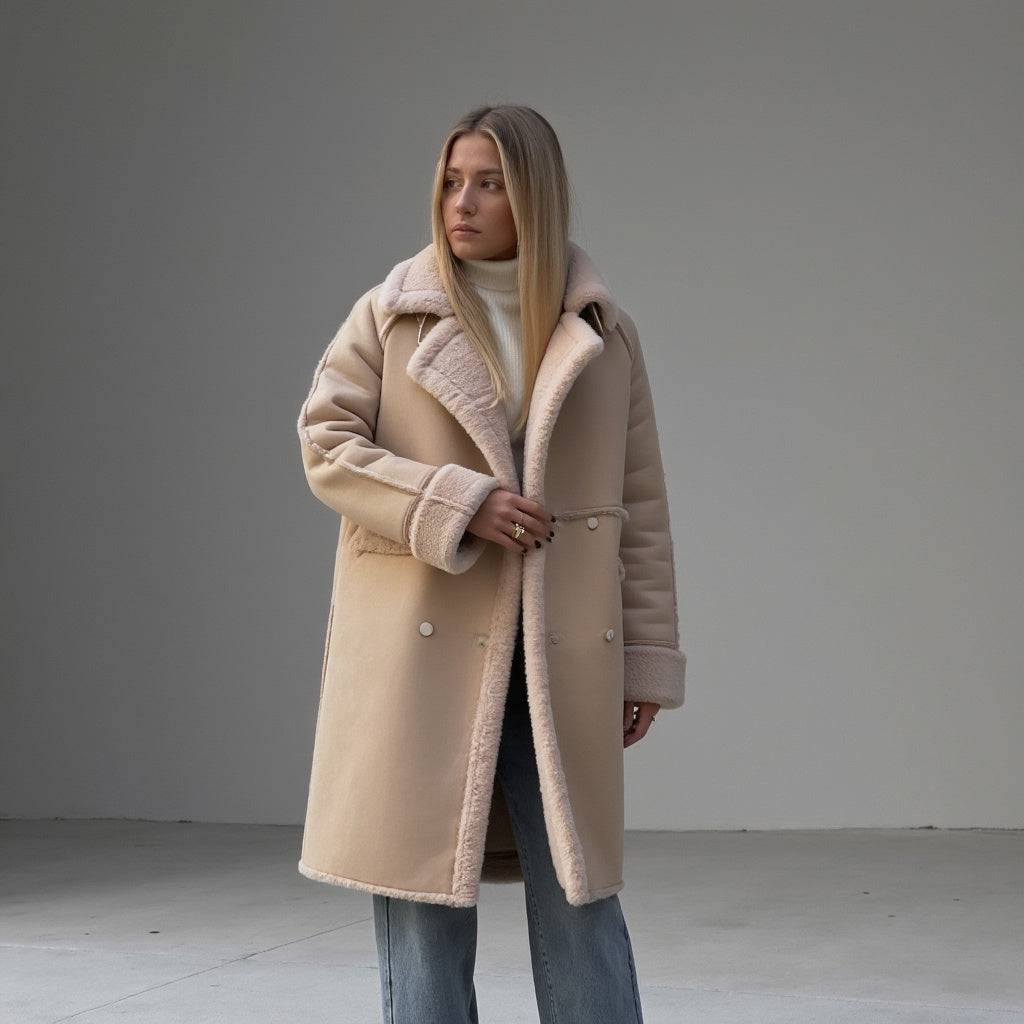 Luxeon™ | Elegant winter coat made of high-quality suede