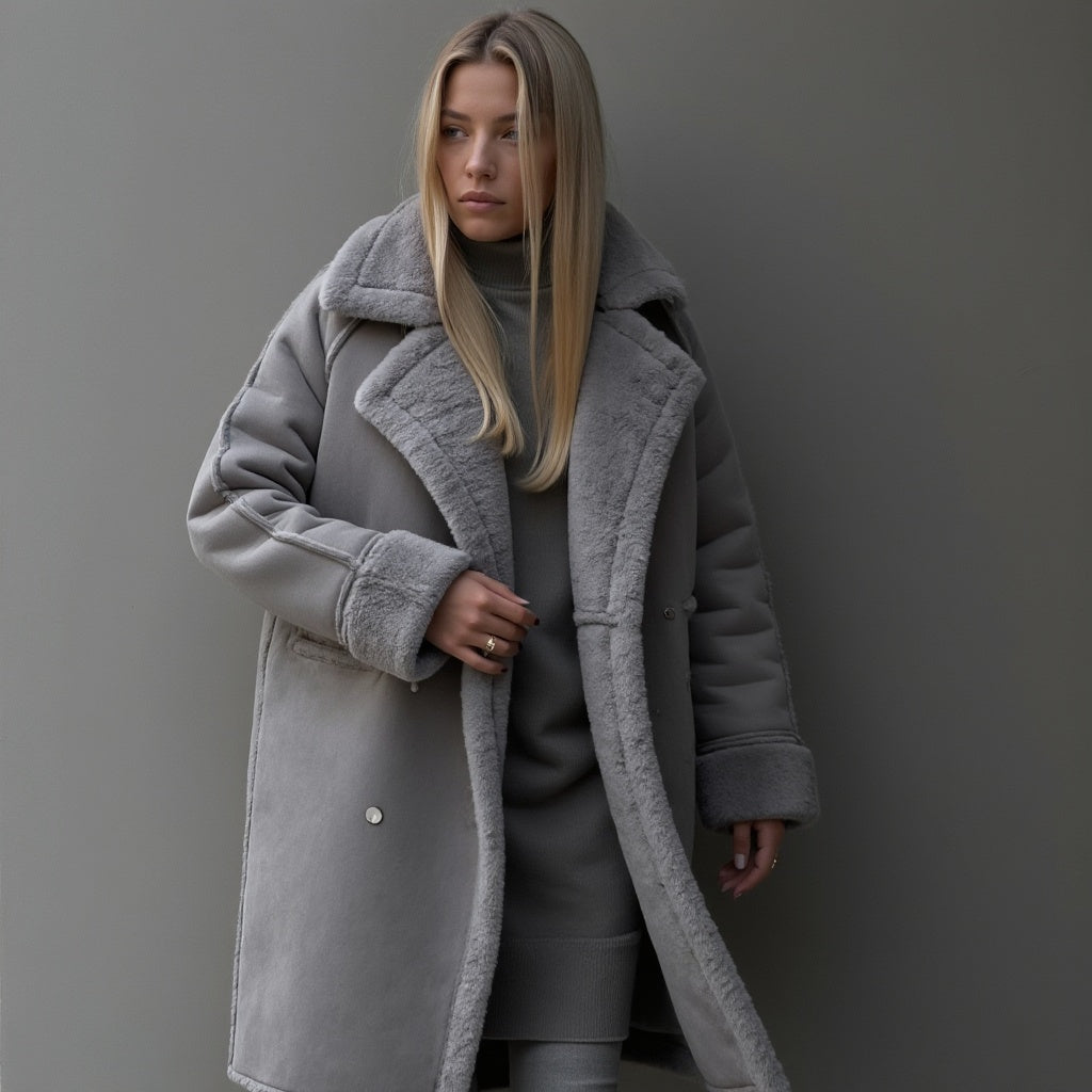 Luxeon™ | Elegant winter coat made of high-quality suede