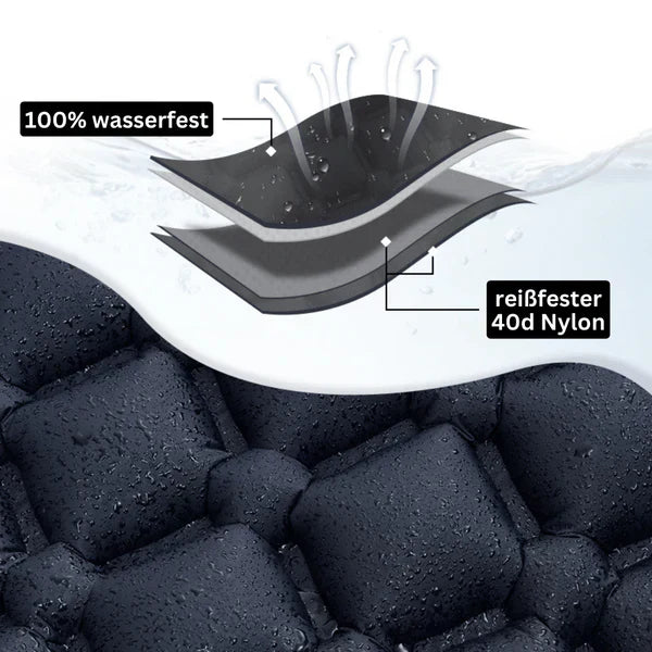 SleepCamp™ | Quick-inflating mattress with integrated pillow
