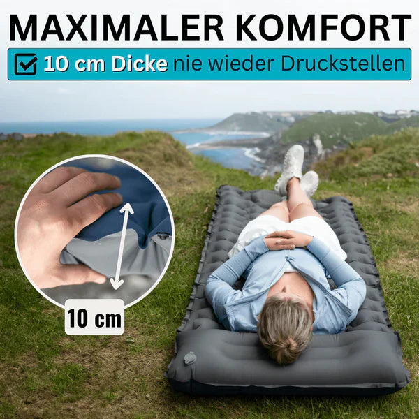 SleepCamp™ | Quick-inflating mattress with integrated pillow