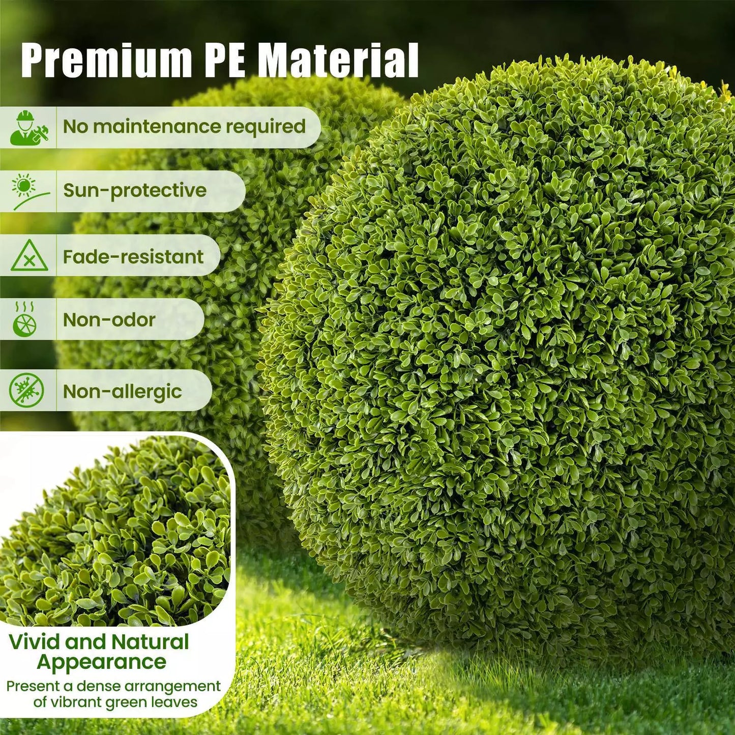 Boxora™ | 2 pieces 50cm artificial boxwood plant