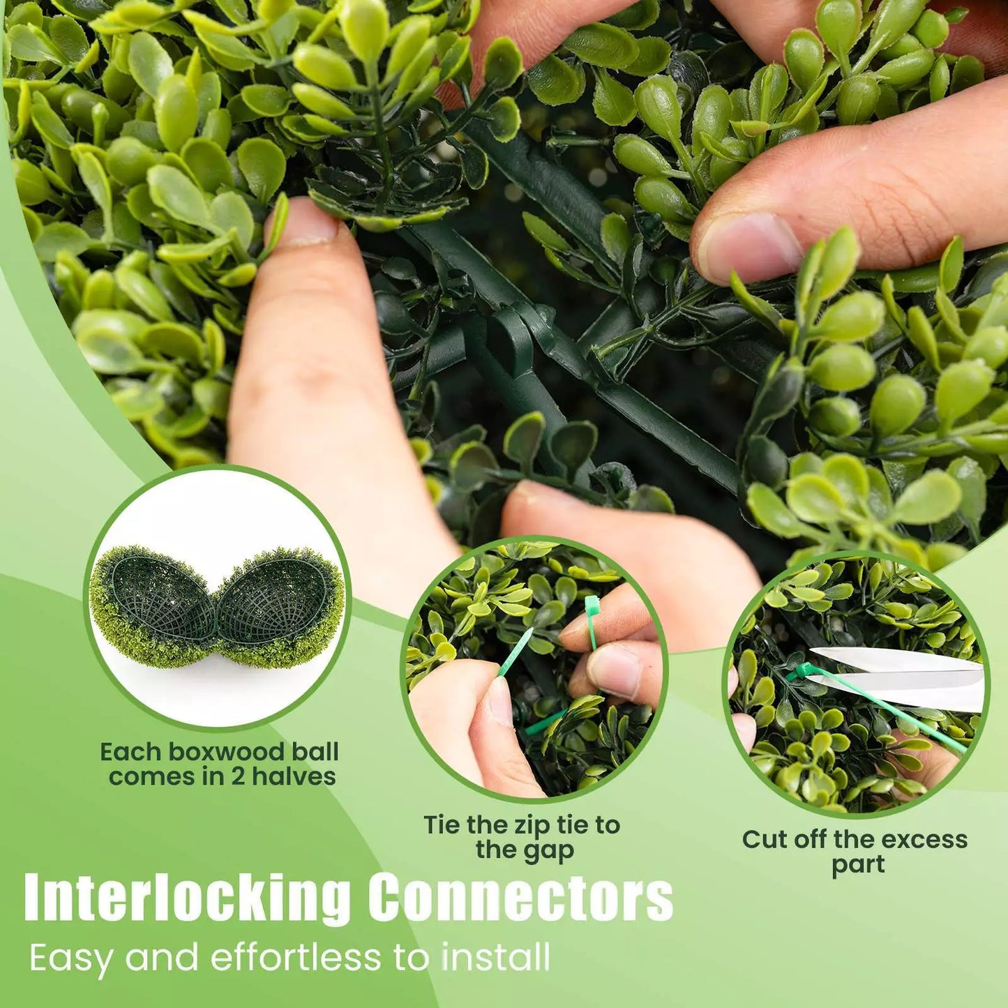 Boxora™ | 2 pieces 50cm artificial boxwood plant