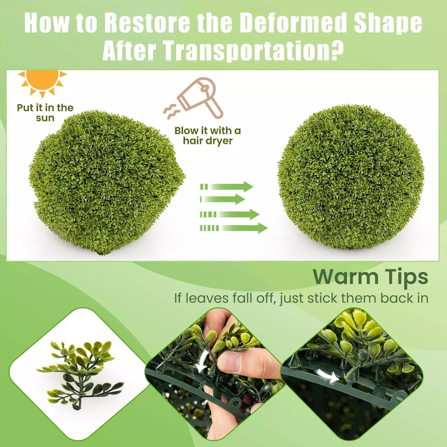 Boxora™ | 2 pieces 50cm artificial boxwood plant