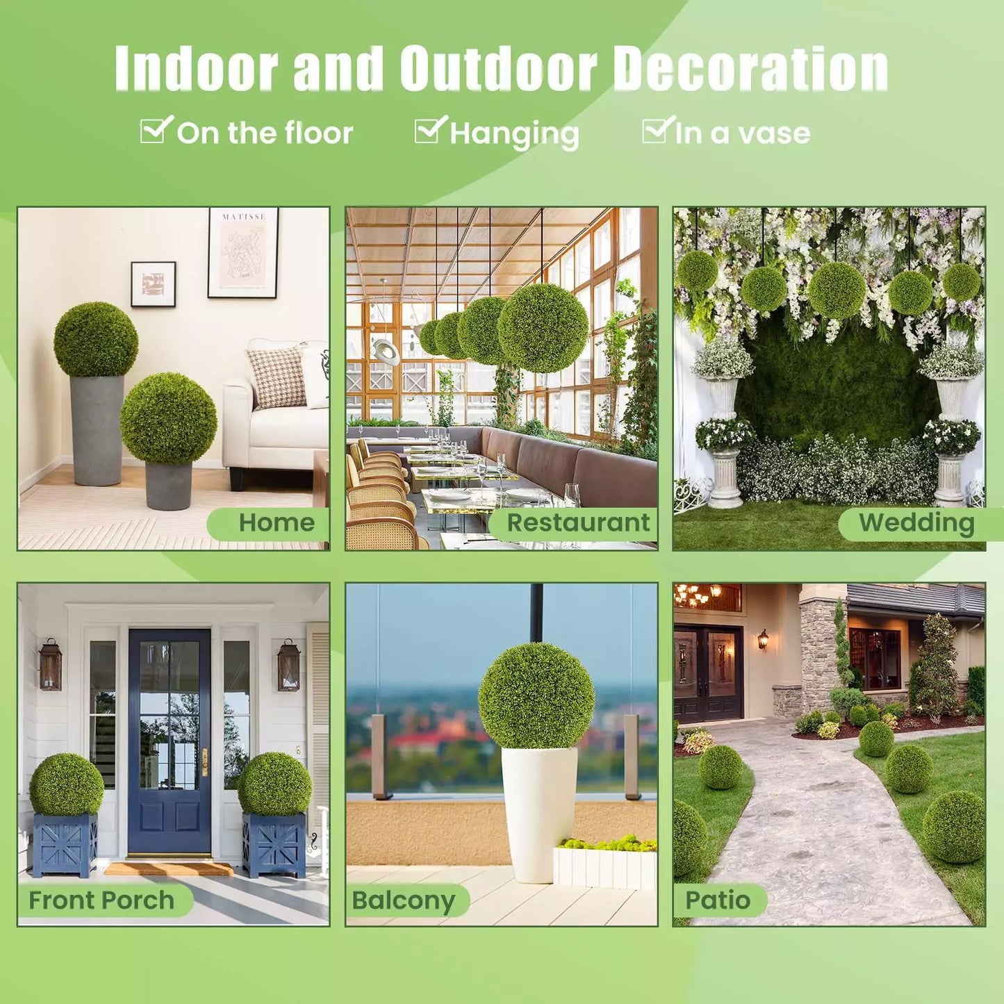 Boxora™ | 2 pieces 50cm artificial boxwood plant