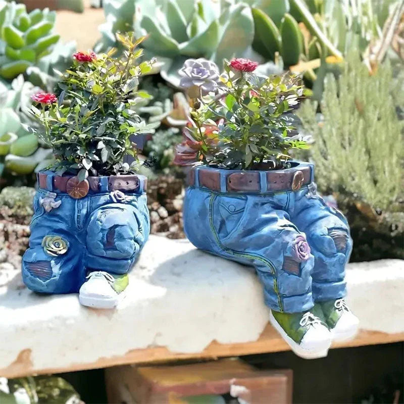 BloomPants™ | Creative 3D denim flowerpot design