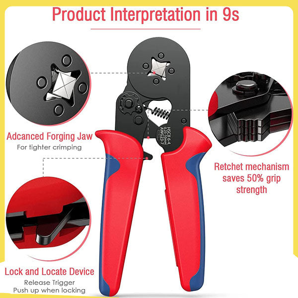 CrimpEase™ | Ratchet cutting and crimping pliers set for tubular cable lugs