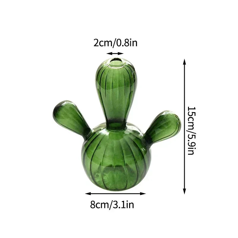 Fungglass™ | Cactus & Mushroom Transparent Glass Vases