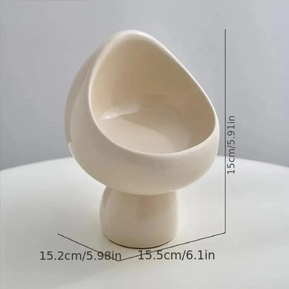 Minimalistische Keramik-Pilz-Aufbewahrungsbox für Schmuck und Schlüssel