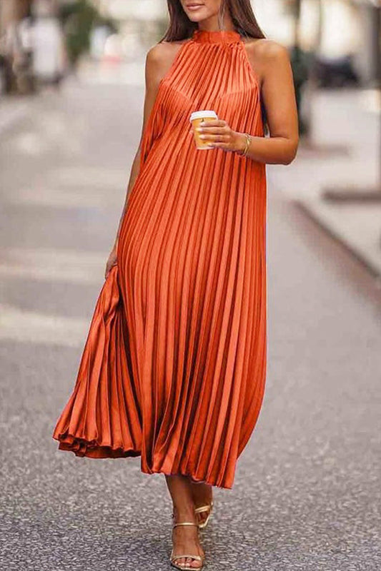 Aurelisse™ | Pleated loose A-line midi dress
