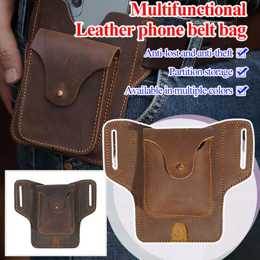 VersaBag™ | Multifunctional leather cell phone belt bag 