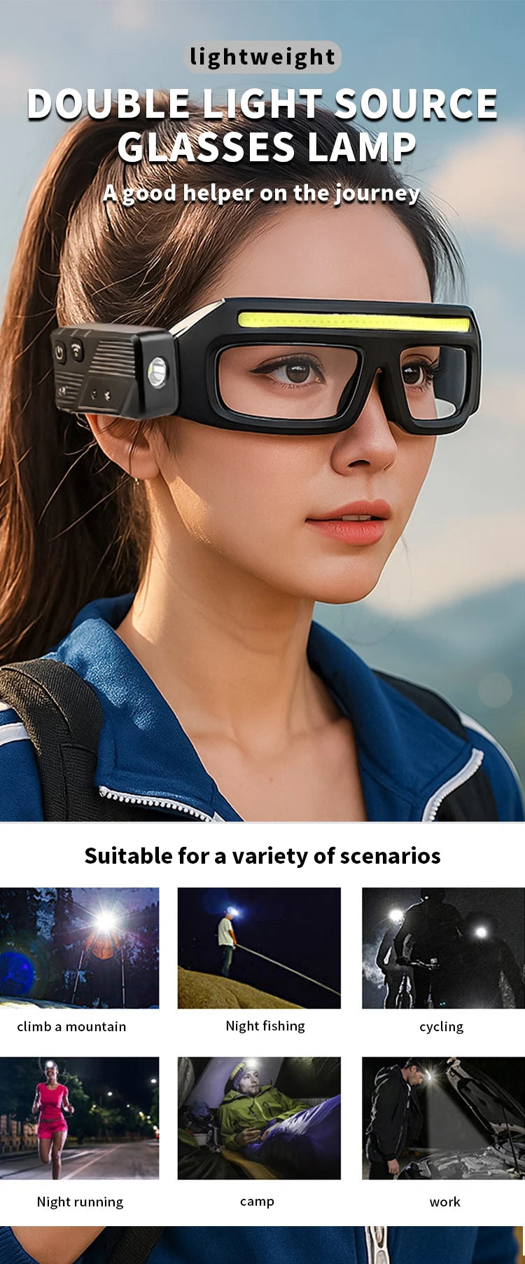 LumaGuard™ - Wiederaufladbare LED-Sicherheitsbrille für Außenbereich & Arbeit