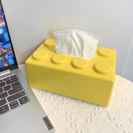 Moderner Wandhalter für Taschentücher mit verspieltem Blockdesign