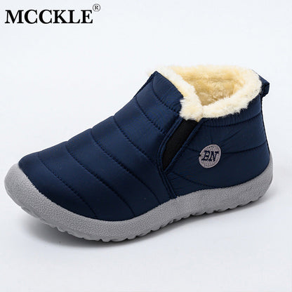 Ebeek™ Winter Female Slip On Flat Casual Shoes Waterproof