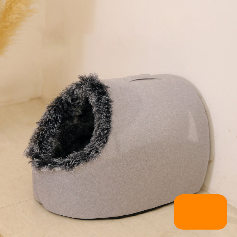Gemütliches Winter-Höhlenbett für kleine Hunde und Katzen