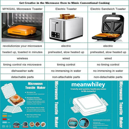 Kompakter Mikrowellen-Toastie-Sandwichmaker für schnelle Snacks