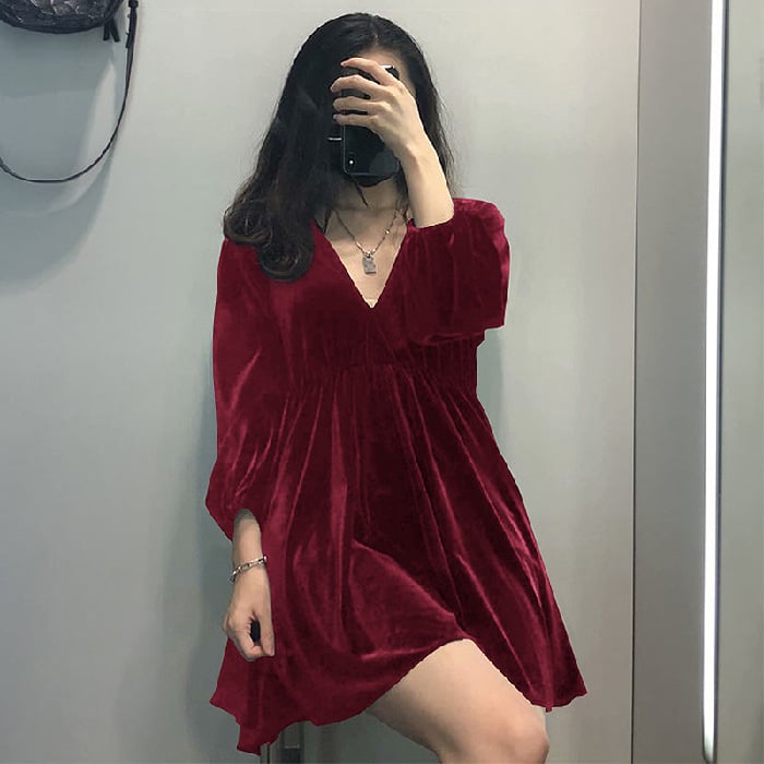Velvet Vibe™ | Velvet mini dress