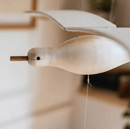 CoastalCrafts™ | Handcrafted Wooden Seagull Hanging Ornament 