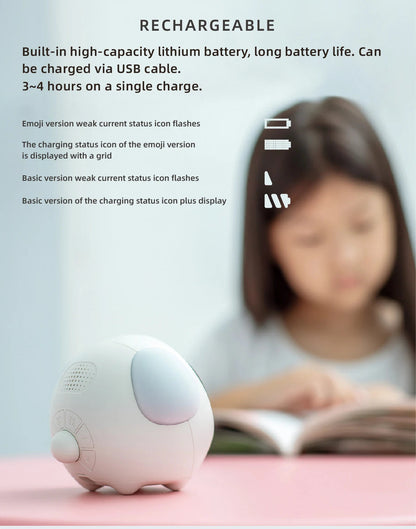 Niedliche Kawaii LED-Wecker mit Nachtlicht für Kinder