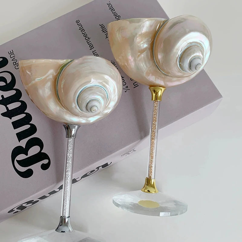 Elegantes, vom Ozean inspiriertes blaues Glasgeschirr für Cocktailpartys