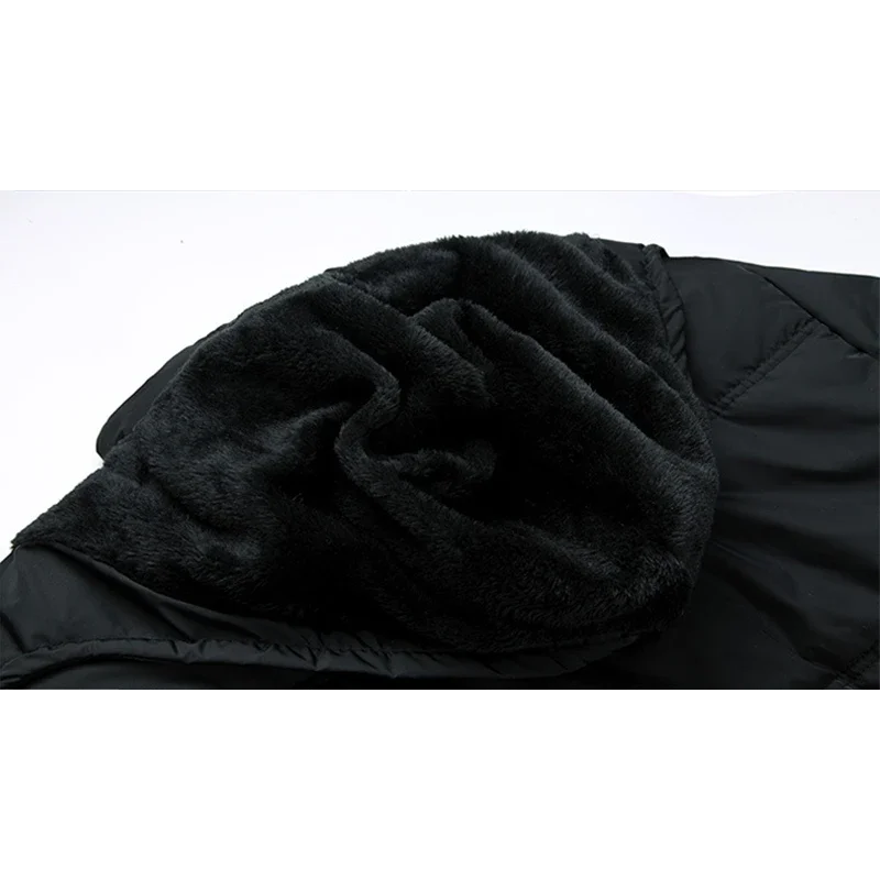 Cazora™ | Men's Hooded Padded and Fleece-Lined Winter Jacket – Black Winter Jacket for Cold Days