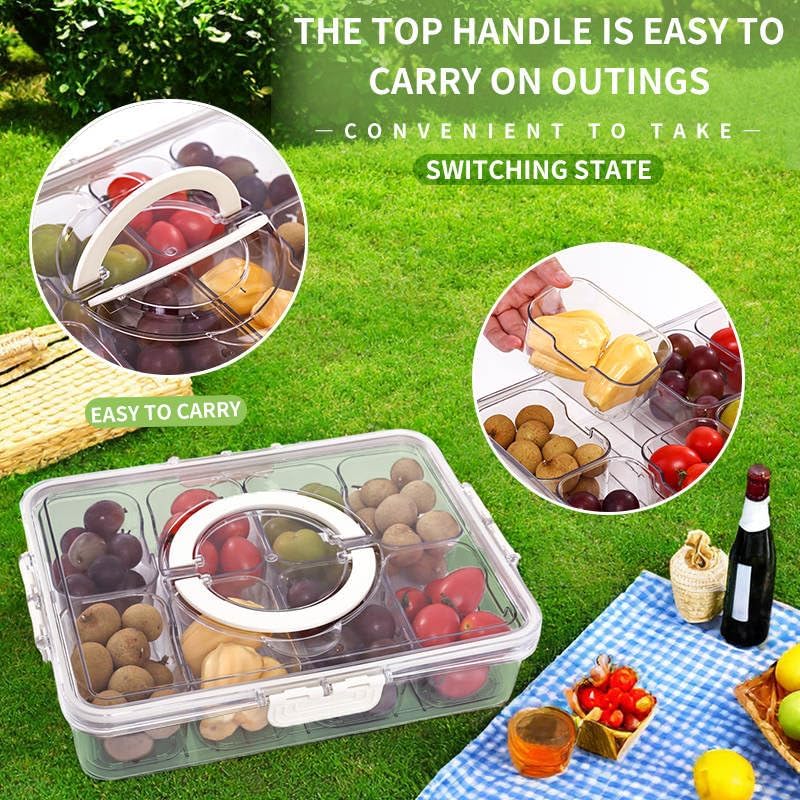 SnackEase™ - Tragbare Snackbox mit sicherem Deckel