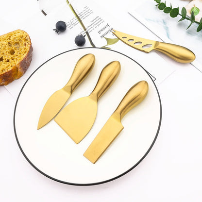 Elegantes Käsemesserset aus Edelstahl für geselliges Beisammensein