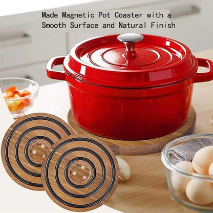 MagniWood™ - Magnetische Holzuntersetzer für stilvolle Wohnkultur