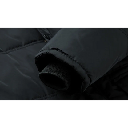 Cazora™ | Men's Hooded Padded and Fleece-Lined Winter Jacket – Black Winter Jacket for Cold Days