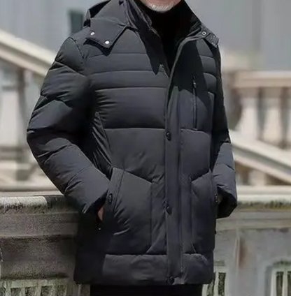 Frostel™ | Men's hooded, padded, and fleece-lined winter jacket – perfect for cold days