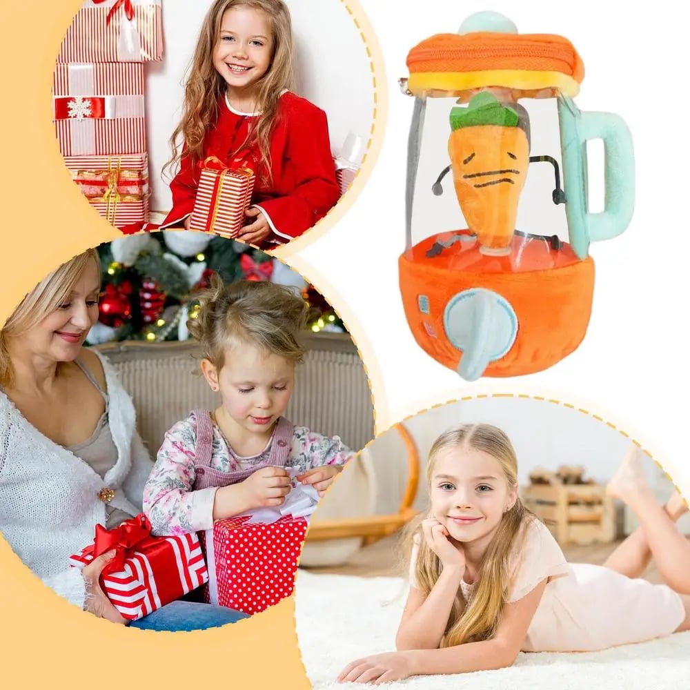 PlushPress™ | Cartoon Plush Doll Toy Carrot Juicer Shape Decorations