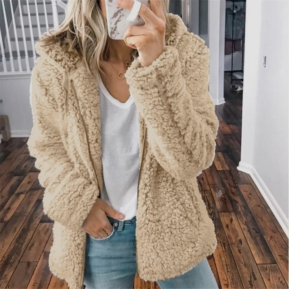 Celandine™ - Cozy teddy coat with hood