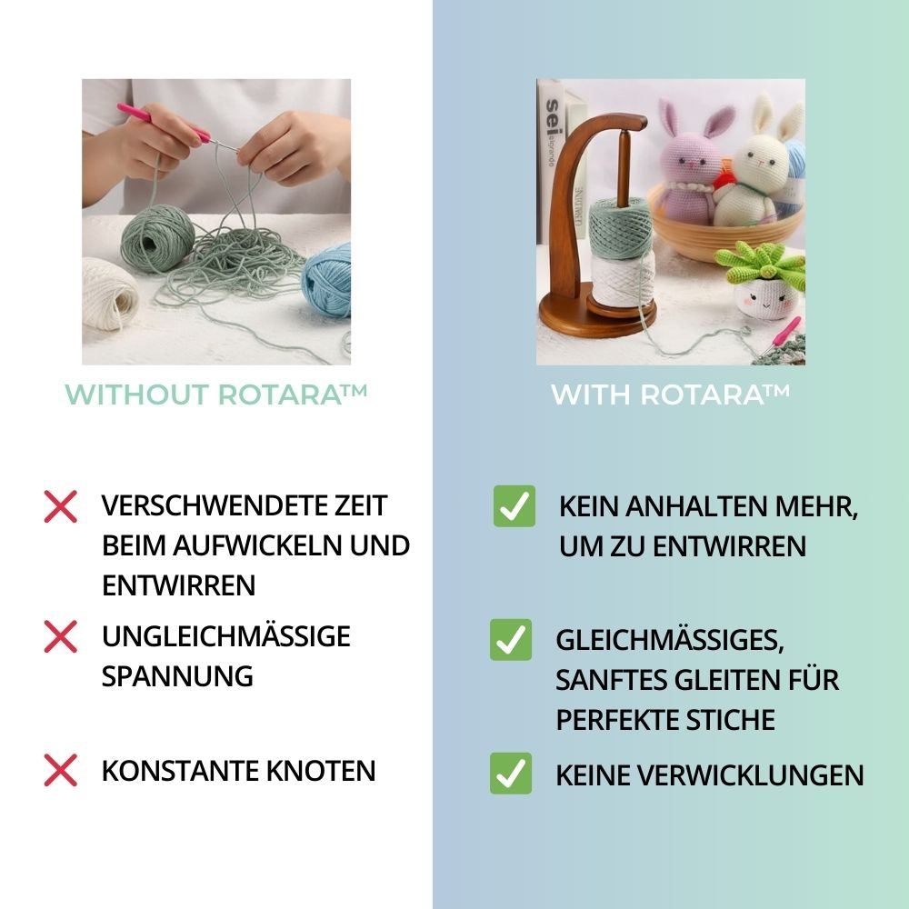 Rotara™ - Portable, rotating yarn stand 