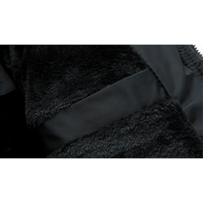 Cazora™ | Men's Hooded Padded and Fleece-Lined Winter Jacket – Black Winter Jacket for Cold Days