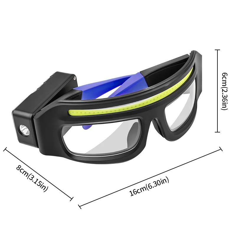 LumaGuard™ - Wiederaufladbare LED-Sicherheitsbrille für Außenbereich & Arbeit