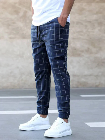 Strive™ | Chino Stylish checked stretch trousers 