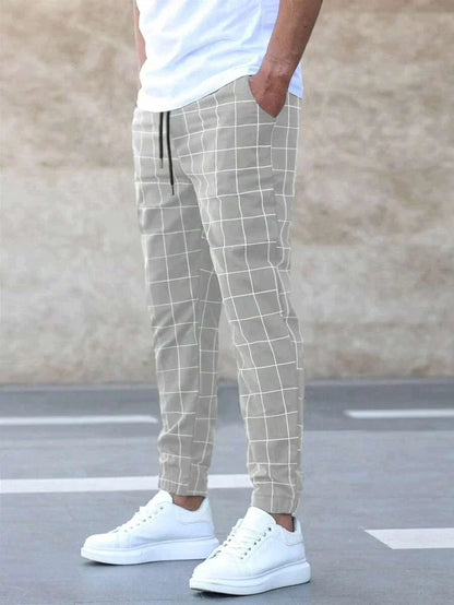 Strive™ | Chino Stylish checked stretch trousers 