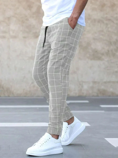 Strive™ | Chino Stylish checked stretch trousers 