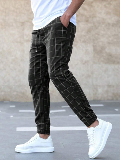 Strive™ | Chino Stylish checked stretch trousers 