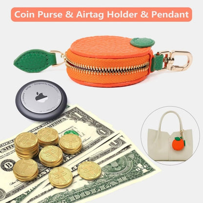 Weiches Leder Mini Münzgeldbörse mit niedlichem Frucht-Design