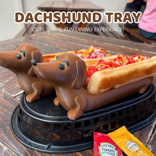Niedliches Dackel-Hund Dekoratives Serviertablett