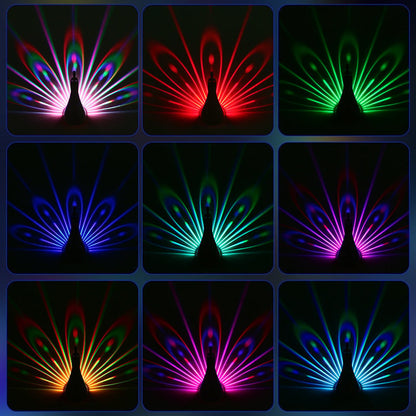 LumiPea™ – Peacock LED Projection Light | Fascinating colorful light show 