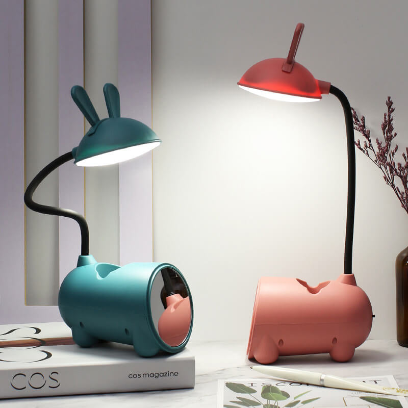 Moderne LED-Schreibtischlampe mit Stifthalter und Touch-Steuerung