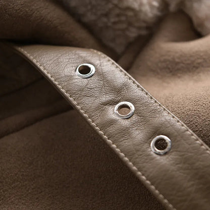 50% off | Ottilie™ | Women's suede coat with fleece lining and waist belt